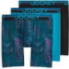 imageJockey Mens Underwear Infinite Cool Microfiber Stretch 8quot Long Leg Boxer Brief  3 PackNorthern LightUnderwater WaveBlack