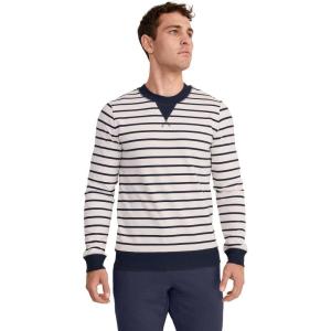 imageJockey Mens Loungewear Cotton Blend Fleece Crew SweatshirtSeriously Stripe