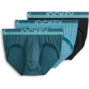 imageJockey Mens Underwear Infinite Cool Microfiber Stretch Brief  3 PackMidnight Cove