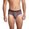 imageJockey Mens Underwear Active Microfiber Brief  3 PackStriated Steel