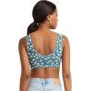 imageJockey Womens Bra Organic Cotton Stretch Tank Strap BraletteTeal Floral