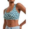 imageJockey Womens Bra Organic Cotton Stretch Tank Strap BraletteTeal Floral