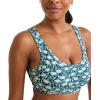 imageJockey Womens Bra Organic Cotton Stretch Tank Strap BraletteTeal Floral