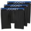 imageJockey Mens Underwear Infinite Cool Microfiber Stretch 6quot Boxer Brief  3 PackBlack