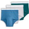 imageJockey Mens Underwear Pouch Brief  3 PackLake Blue Teal Grey Stargazer