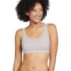 imageJockey Womens Bra Organic Cotton Stretch Tank Strap BraletteHeather Grey