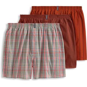 imageJockey Mens Underwear Classics Full Cut 5quot Boxer  3 PackCozy Autumn