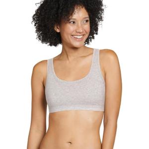 imageJockey Womens Bra Organic Cotton Stretch Tank Strap BraletteHeather Grey