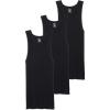 imageJockey Mens Undershirt 100 Cotton Tall Man AShirt Tank  3 PackBlack