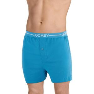 imageJockey Mens Underwear Organic Cotton Stretch 4quot BoxerBlue Chambray