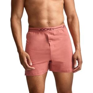 imageJockey Mens Underwear Organic Cotton Stretch 4quot BoxerTerracotta