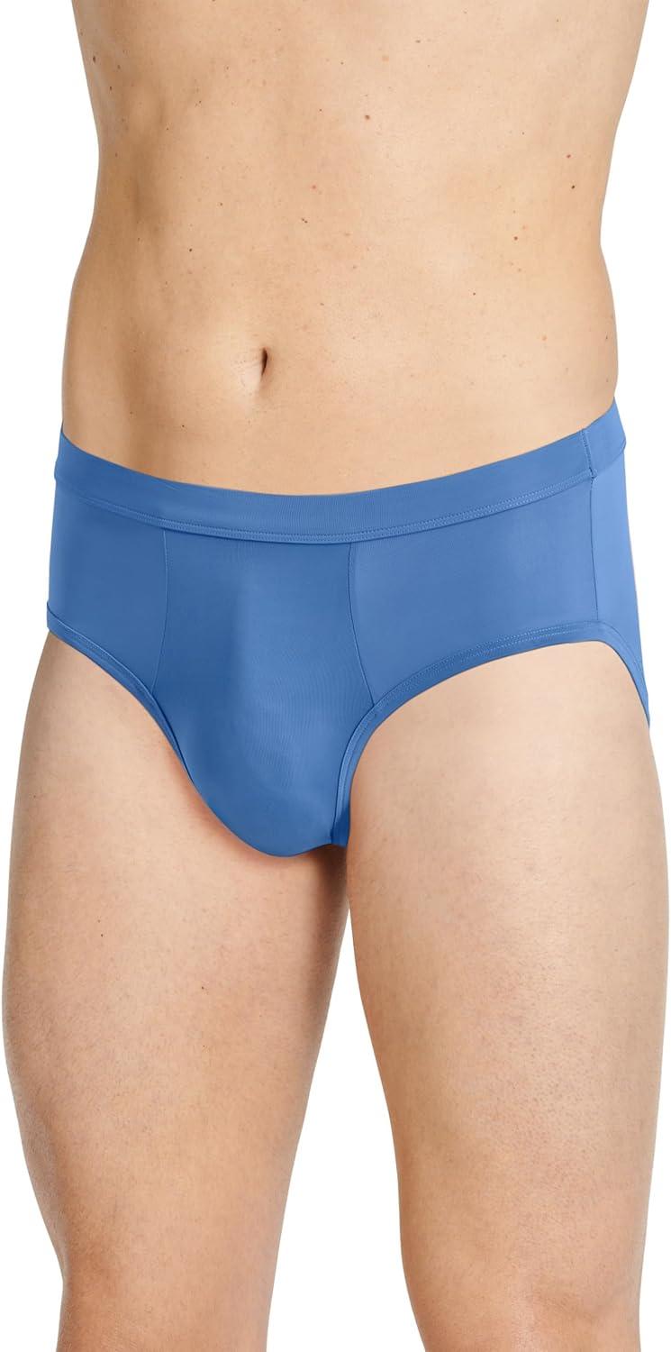 imageJockey Mens Underwear Mens Elance Microfiber Low Rise Brief  2 PackOcean BlueMimas Blue