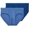imageJockey Mens Underwear Mens Elance Microfiber Low Rise Brief  2 PackOcean BlueMimas Blue