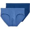 imageJockey Mens Underwear Mens Elance Microfiber Low Rise Brief  2 PackOcean BlueMimas Blue