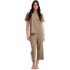 imageJockey Womens Loungewear Cotton Modal Crop PantBeachwood