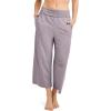 imageJockey Womens Loungewear Cotton Modal Crop PantLilac Heather