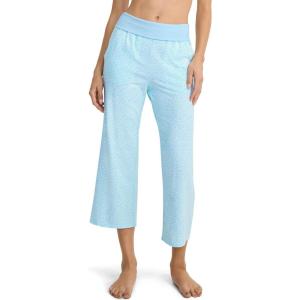 imageJockey Womens Loungewear Cotton Modal Crop PantBlue Melody Dot