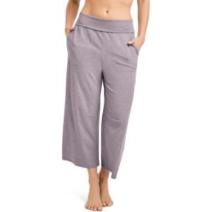 imageJockey Womens Loungewear Cotton Modal Crop PantLilac Heather