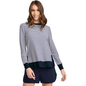 imageJockey Womens Loungewear French Terry SweatshirtNavy Jess Stripe