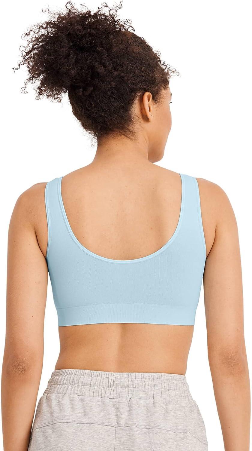 imageJockey Womens Bra Modern Micro Stretch Seamfree BraletteBleached
