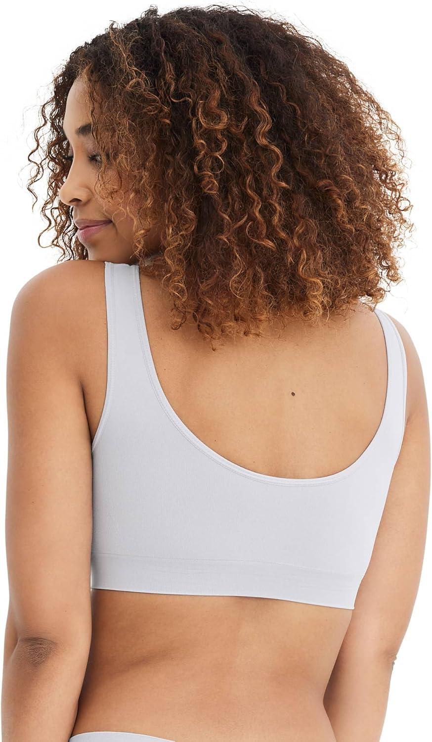 imageJockey Womens Bra Modern Micro Stretch Seamfree BraletteSteel Grey