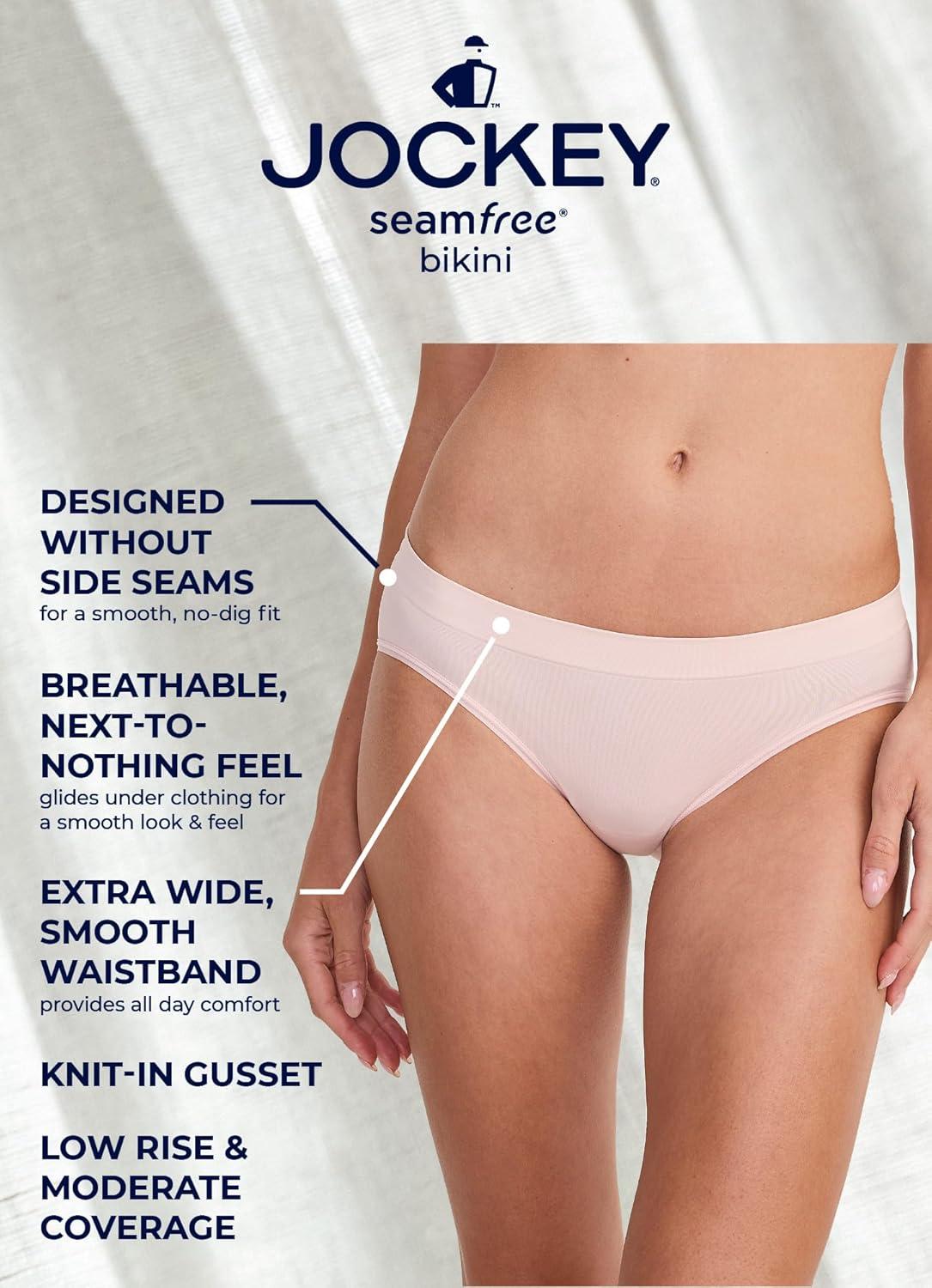 imageJockey Womens Underwear Seamfree BikiniPlum Stripe