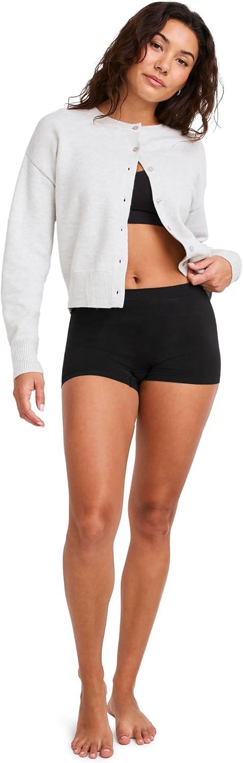imageJockey Womens Underwear Seamfree BoyshortBlack