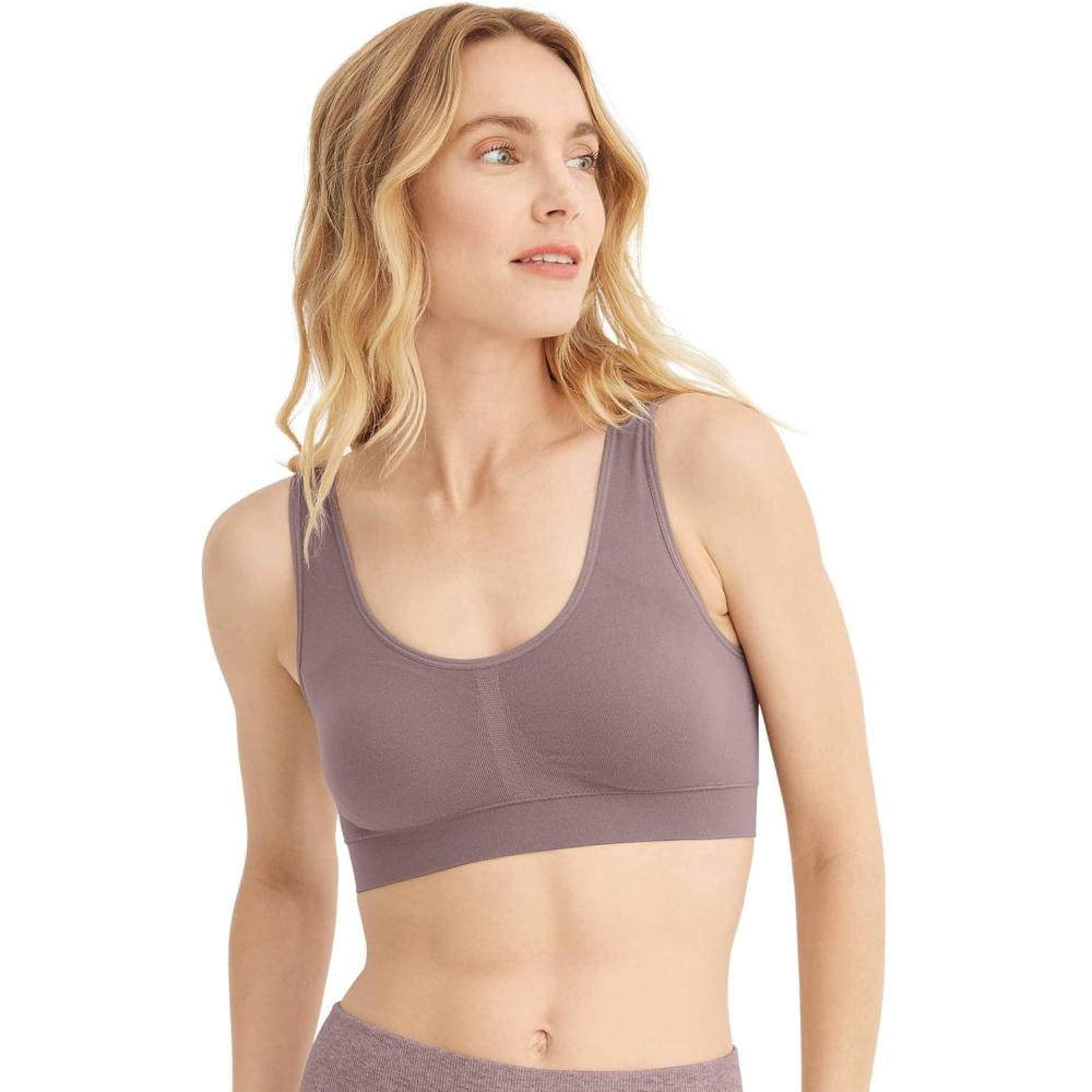 imageJockey Womens Bra Modern Micro Stretch Seamfree BraletteTwilight Sands