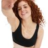 imageJockey Womens Bra Modern Micro Stretch Seamfree BraletteBlack