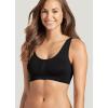 imageJockey Womens Bra Modern Micro Stretch Seamfree BraletteBlack