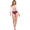 imageJockey Womens Underwear Seamfree HiCutVintage Plum Stripe