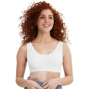 imageJockey Womens Bra Modern Micro Stretch Seamfree BraletteWhite