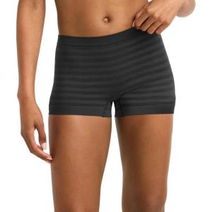 imageJockey Womens Underwear Seamfree BoyshortBlack Stripe