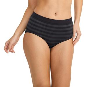 imageJockey Womens Underwear Seamfree BriefBlack Stripe