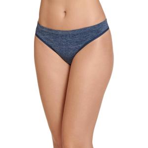 imageJockey Womens Underwear Smooth ampamp Shine Seamfree ThongJust Past Midnight Heather