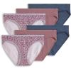 imageJockey Womens Underwear Organic Cotton Stretch Logo Bikini  6 PackPurple Haze Dot