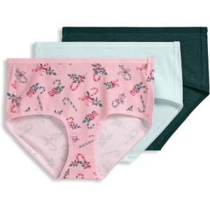 imageJockey Womens Underwear Organic Cotton Stretch Logo Modern Brief  3 PackDew Candy