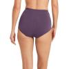 imageJockey Womens Underwear Worry Free Cotton Stretch Moderate Absorbency BriefCherry Wine