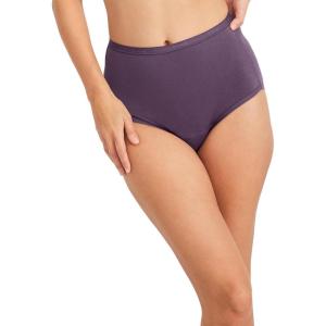 imageJockey Womens Underwear Worry Free Cotton Stretch Moderate Absorbency BriefCherry Wine