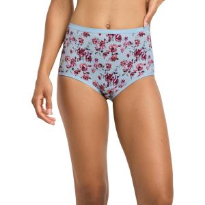 imageJockey Womens Underwear Worry Free Cotton Stretch Moderate Absorbency BriefFloral Spell