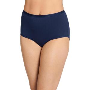 imageJockey Womens Underwear Worry Free Cotton Stretch Moderate Absorbency BriefNavy