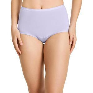 imageJockey Womens Underwear Worry Free Cotton Stretch Moderate Absorbency BriefViolet Veil