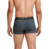 imageJockey Mens Underwear True Style 4quot Trunk  3 PackLeafy Stripe