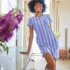 imageJockey Womens Sleepwear Soft Cool Sleep ShirtDashed Stripe