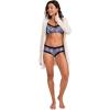 imageJockey Womens Underwear Soft Stretch Lace Microfiber HipsterBlack Nouveau Garden