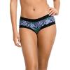 imageJockey Womens Underwear Soft Stretch Lace Microfiber HipsterBlack Nouveau Garden