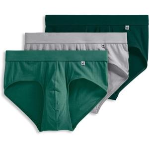 imageJockey Mens Underwear Hypersoft 360 Brief  3 PackGrey Moss