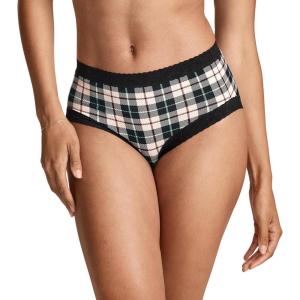 imageJockey Womens Underwear Soft Stretch Lace Microfiber BriefCozy Bay Plaid