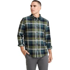 imageJockey Outdoors Mens Casualwear Flannel Field ShirtGlacier Plaid