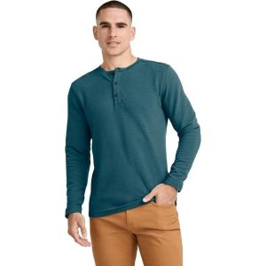 imageJockey Outdoors Mens Casualwear Long Sleeve HenleyCurious Teal